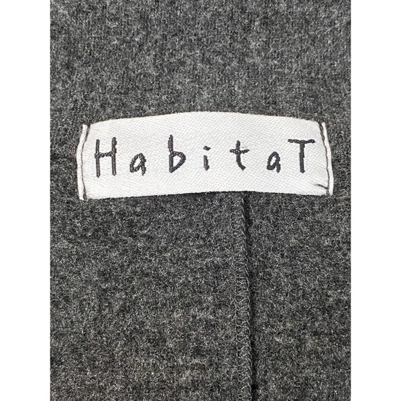 Habitat Women's Gray Long Line Snap Front Vest Collared Sleeveless Lagenlook M - Picture 5 of 7